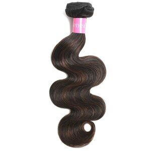 Lovenea 1 Bundle of Body Wave Shiny 12-16" Human Hair Extensions Dark Brown NWT